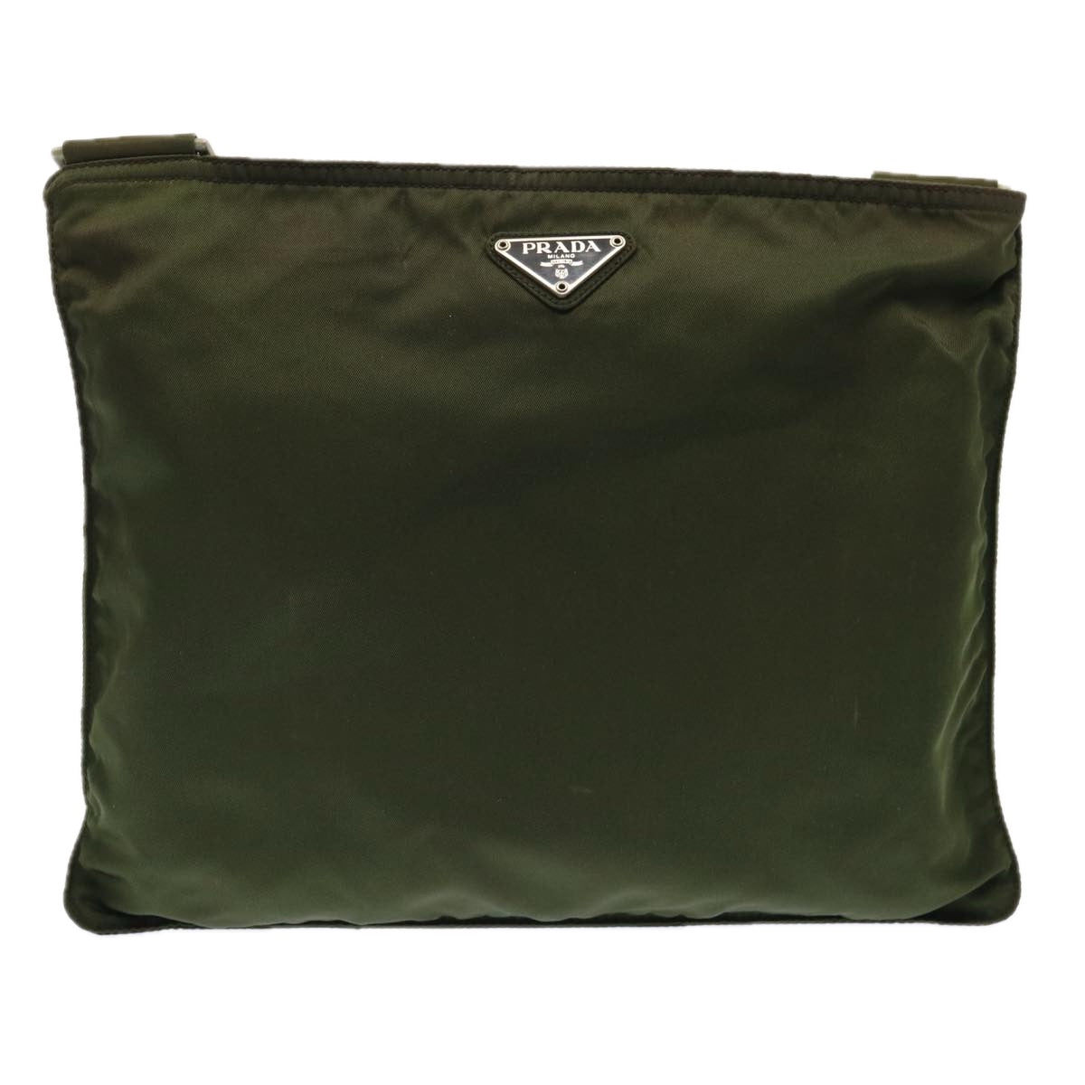 PRADA Shoulder Bag Nylon Khaki 72628
