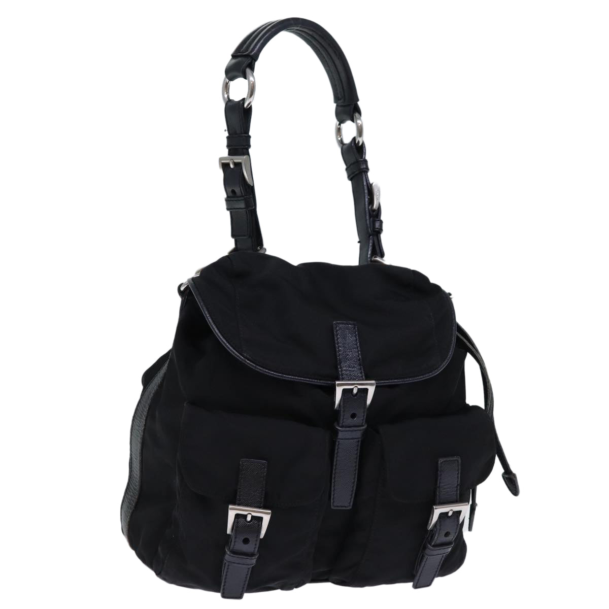 PRADA Shoulder Bag Nylon Black 72630