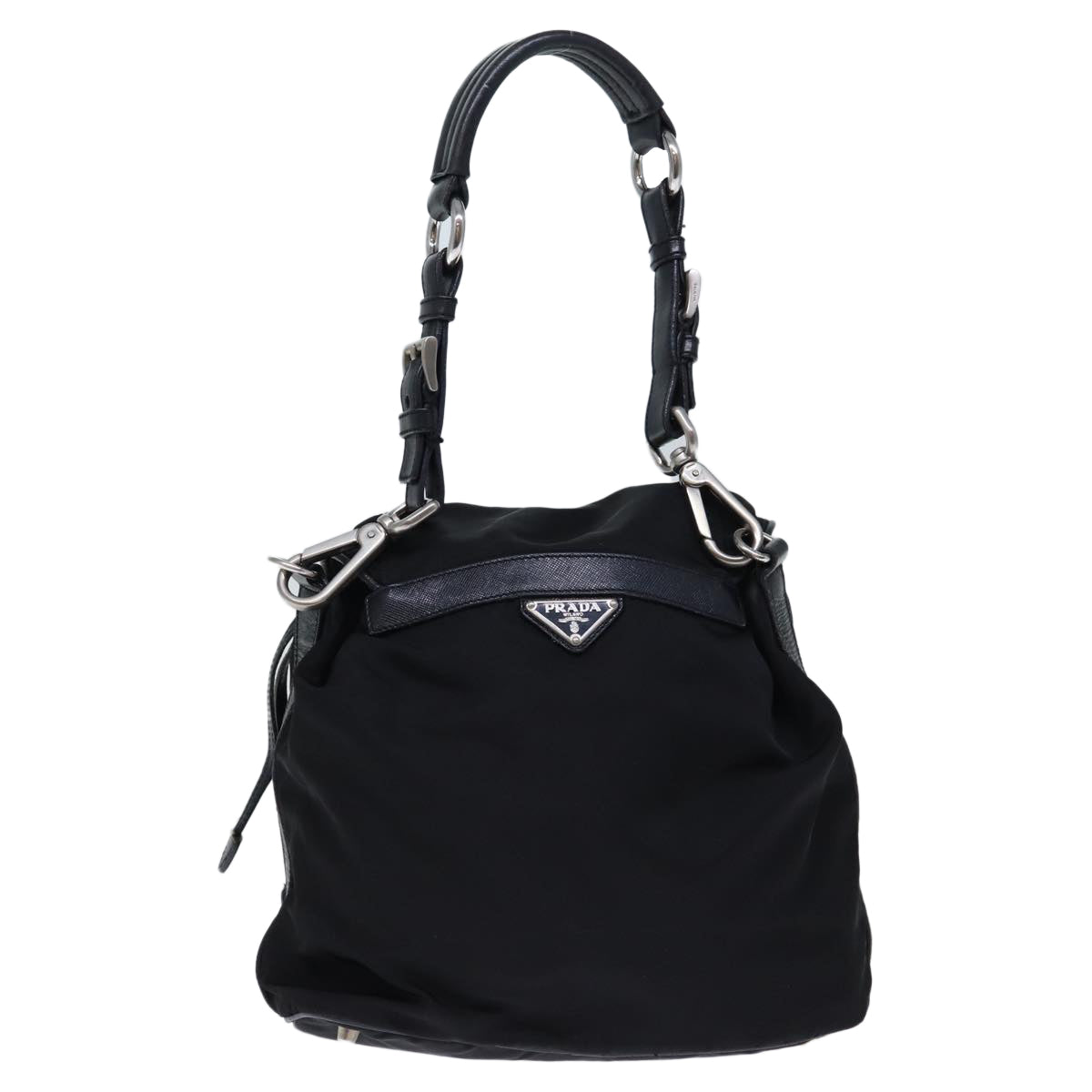 PRADA Shoulder Bag Nylon Black 72630
