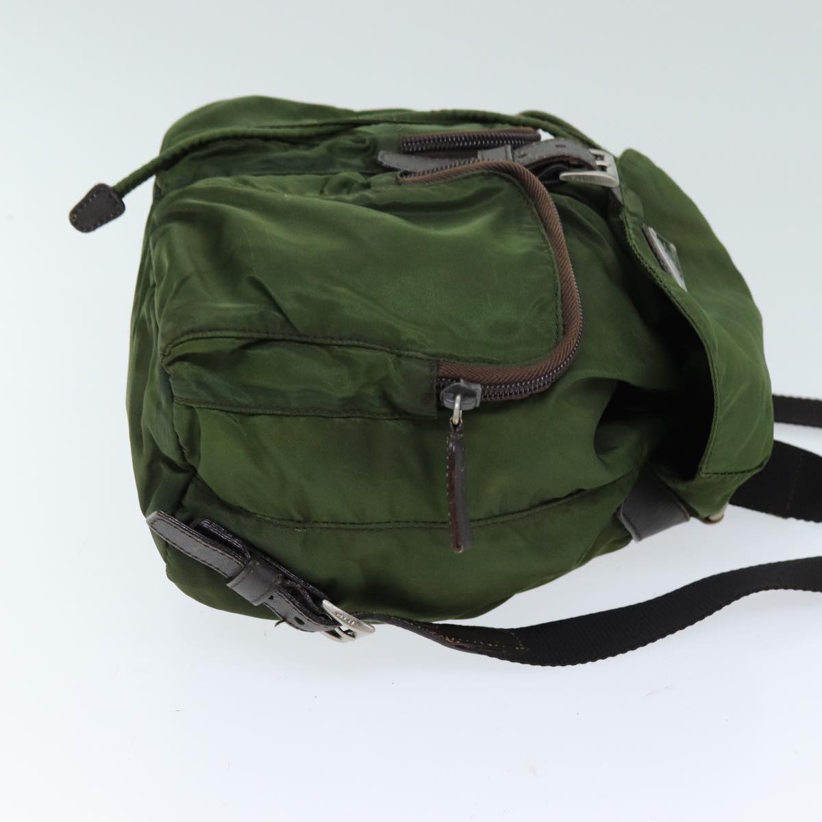 PRADA Backpack Nylon Khaki 72632
