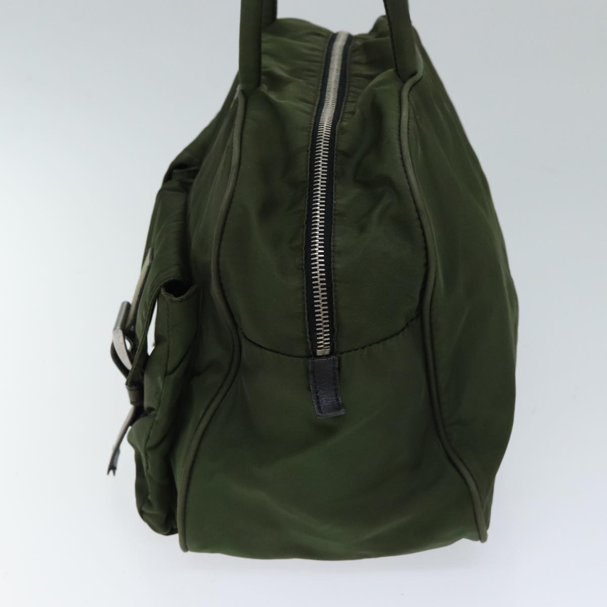 PRADA Hand Bag Nylon Khaki 72642