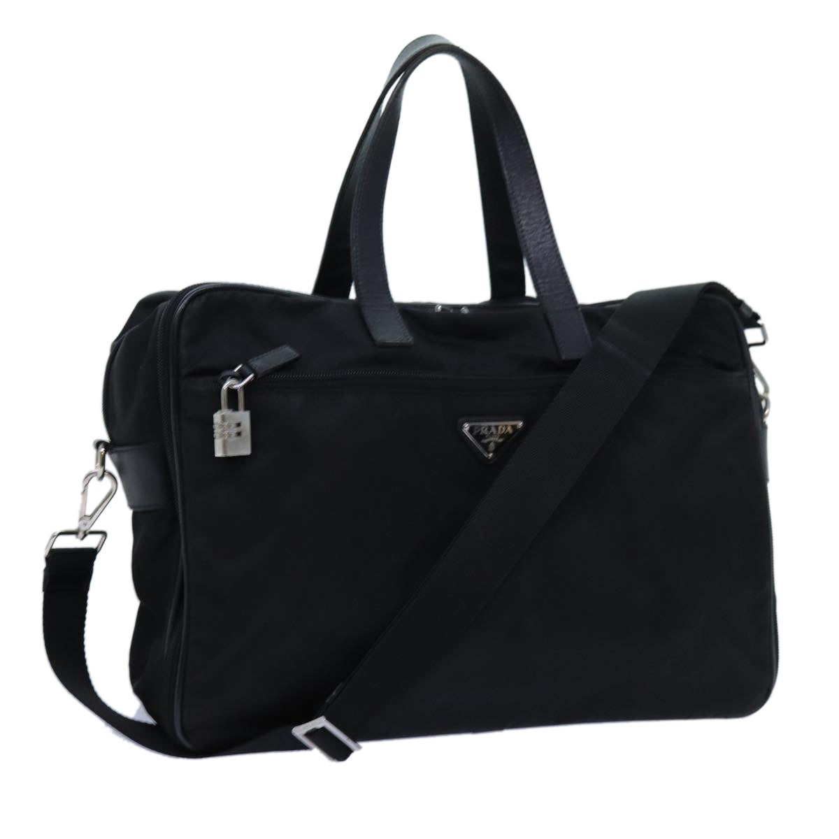 PRADA Hand Bag Nylon 2way Black 72647
