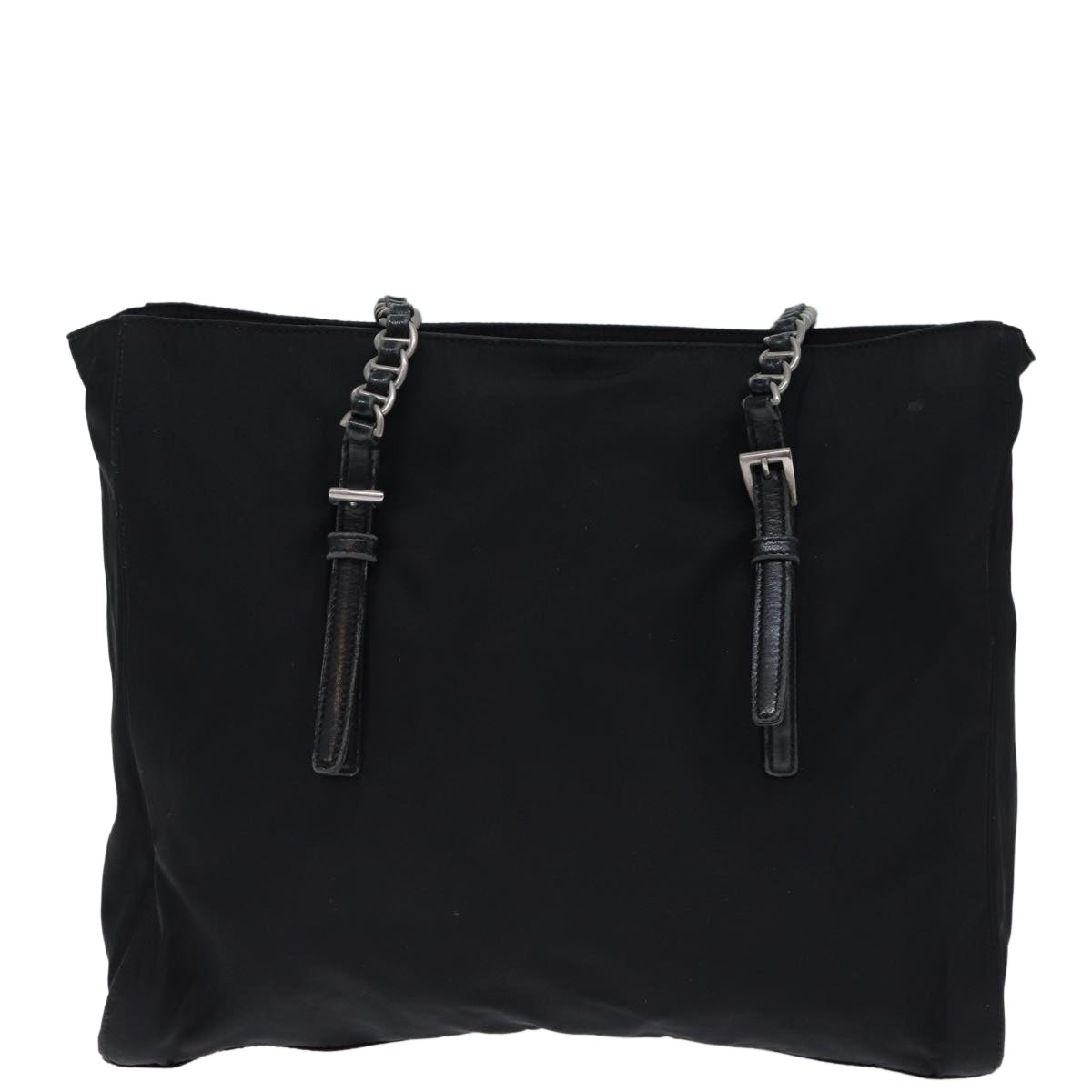 PRADA Chain Shoulder Bag Nylon Black 72672