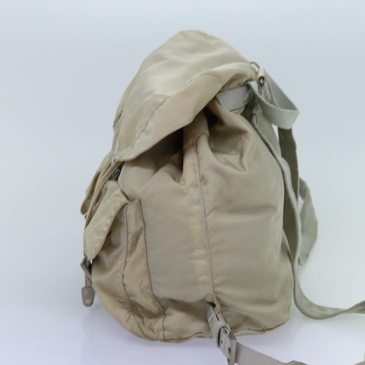 PRADA Backpack Nylon Beige 72678