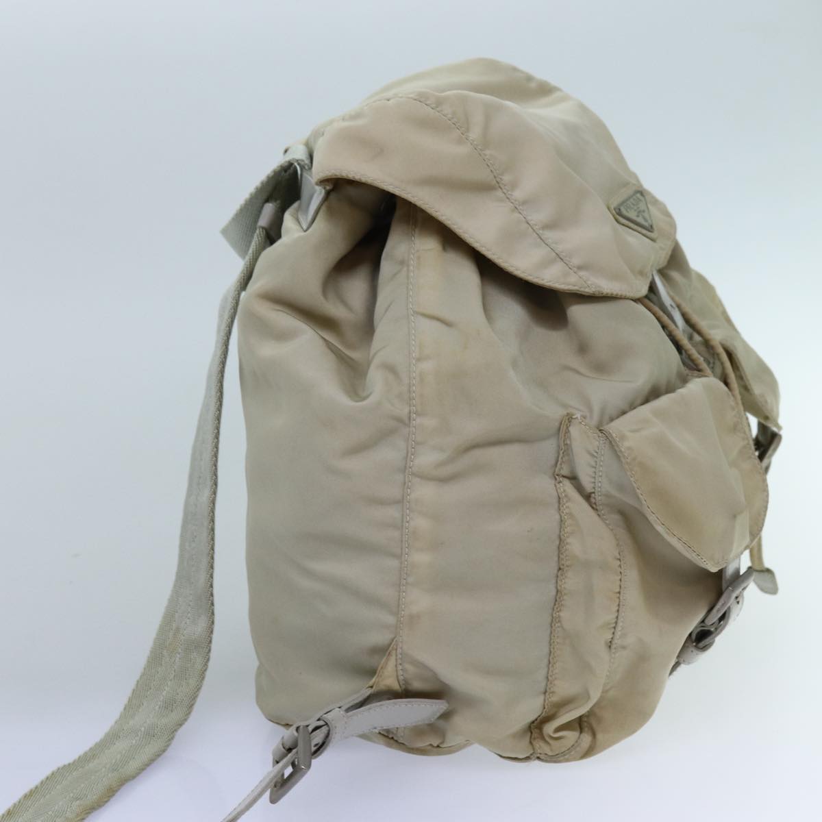 PRADA Backpack Nylon Beige 72678