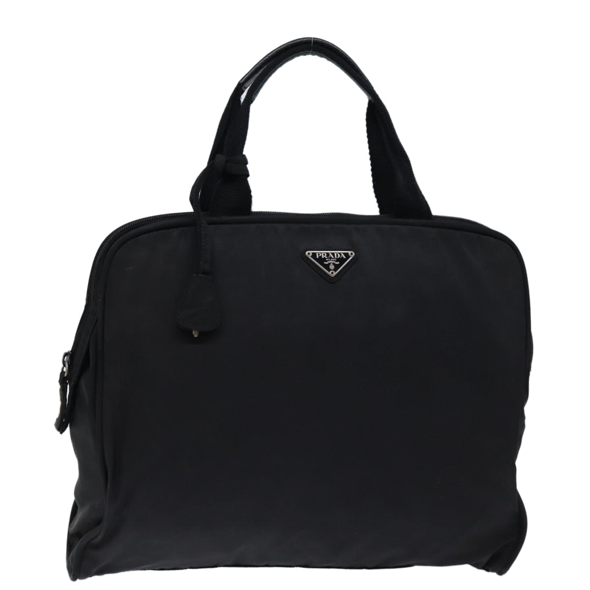 PRADA Hand Bag Nylon Black 72684