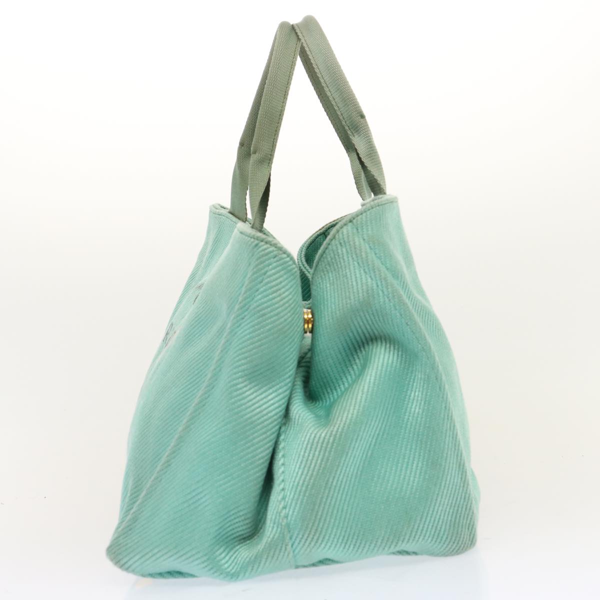 PRADA Canapa GM Hand Bag Canvas Blue 72696