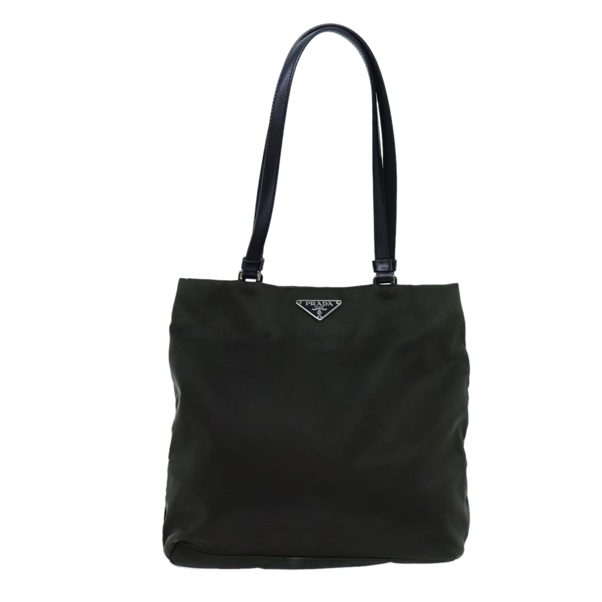 PRADA Hand Bag Nylon Khaki 72729