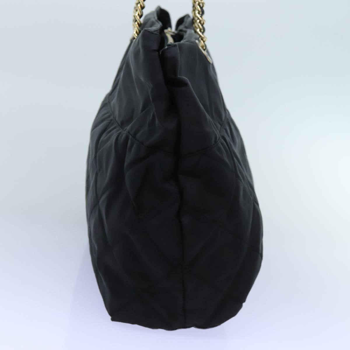 PRADA Quilted Chain Shoulder Bag Nylon Black 72772