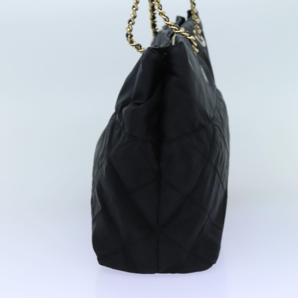 PRADA Quilted Chain Shoulder Bag Nylon Black 72772