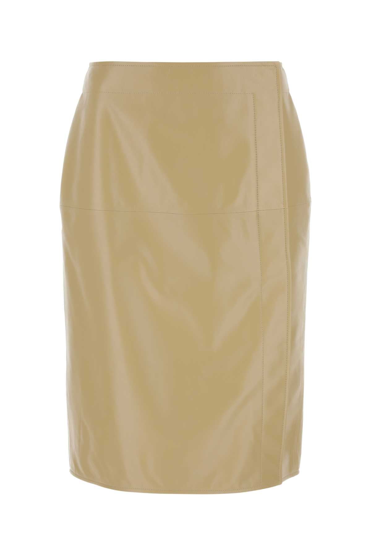 BOTTEGA VENETA Elegant Leather Mini Skirt for Women