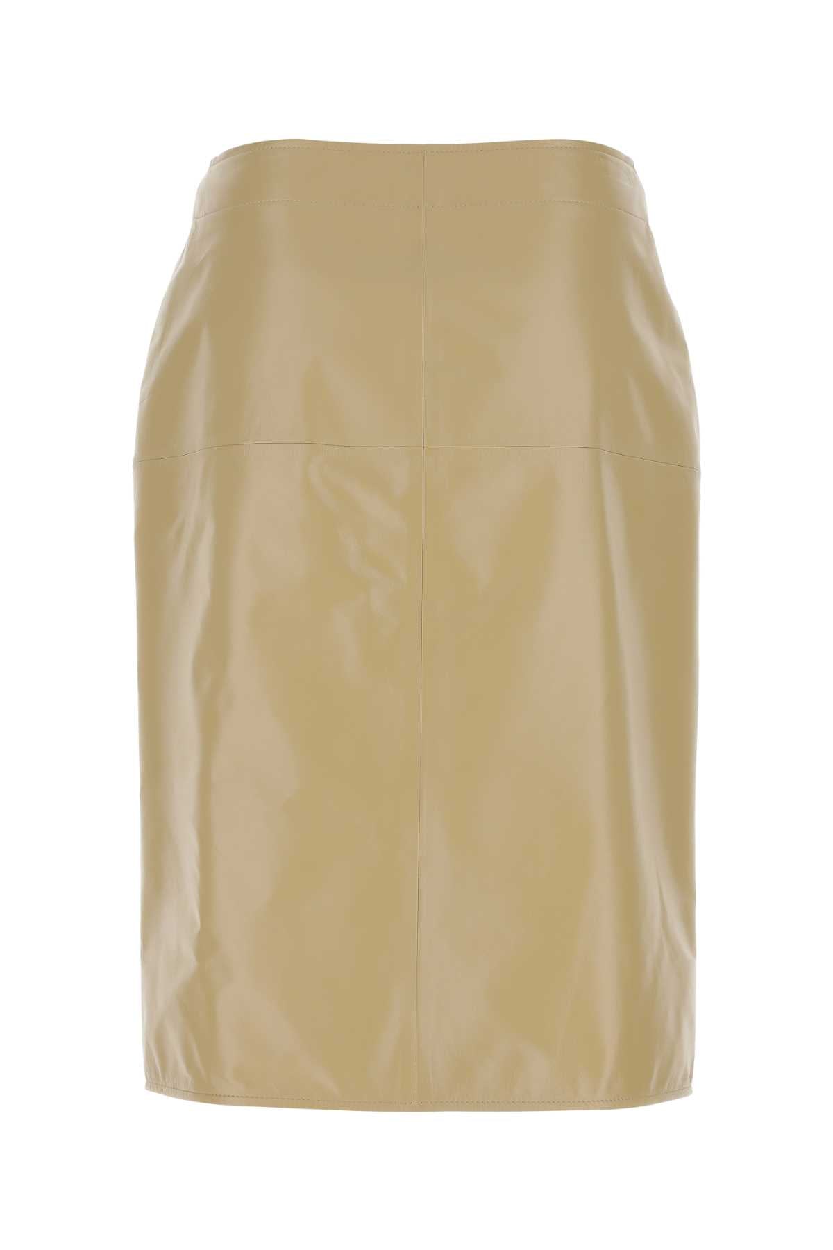 BOTTEGA VENETA Elegant Leather Mini Skirt for Women