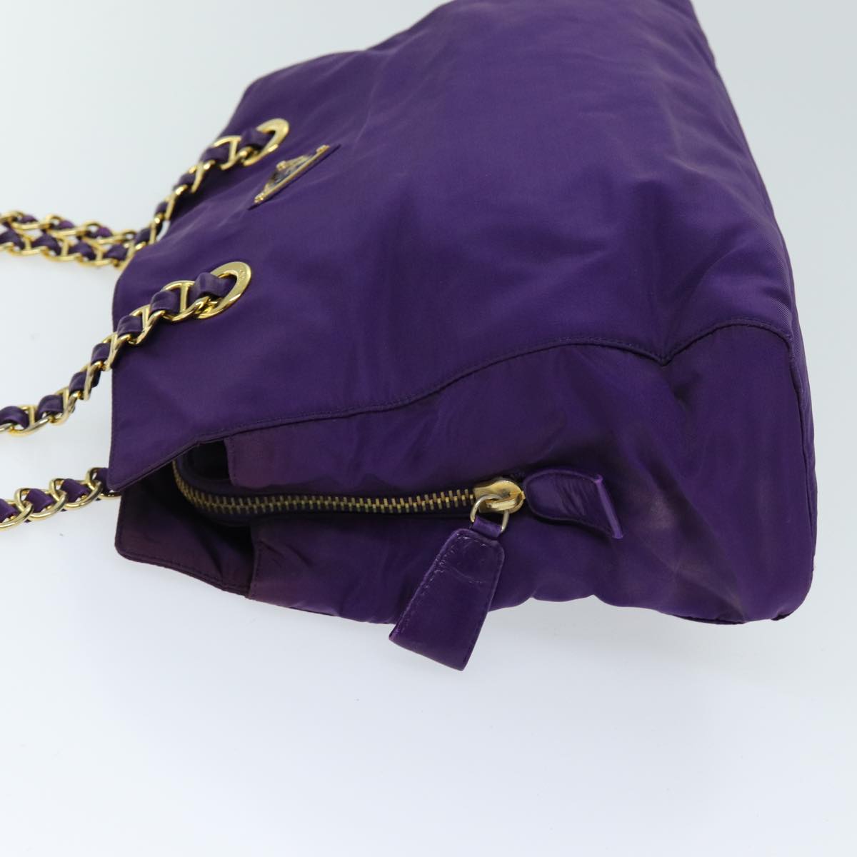 PRADA Chain Shoulder Bag Nylon Purple 72859