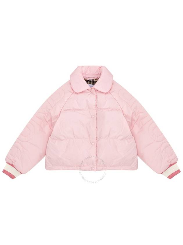 Burberry Burberry Girls Seashell Pink Athena Quilted Bomber Jacket, Size 4Y