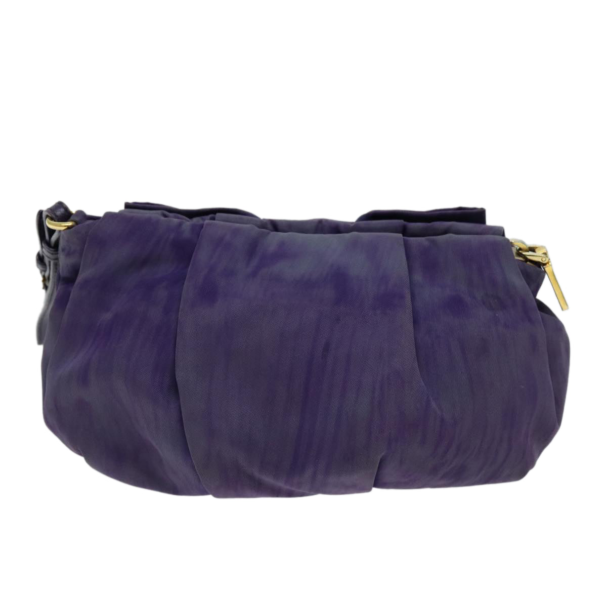 PRADA Ribbon Pouch Nylon Purple 73020