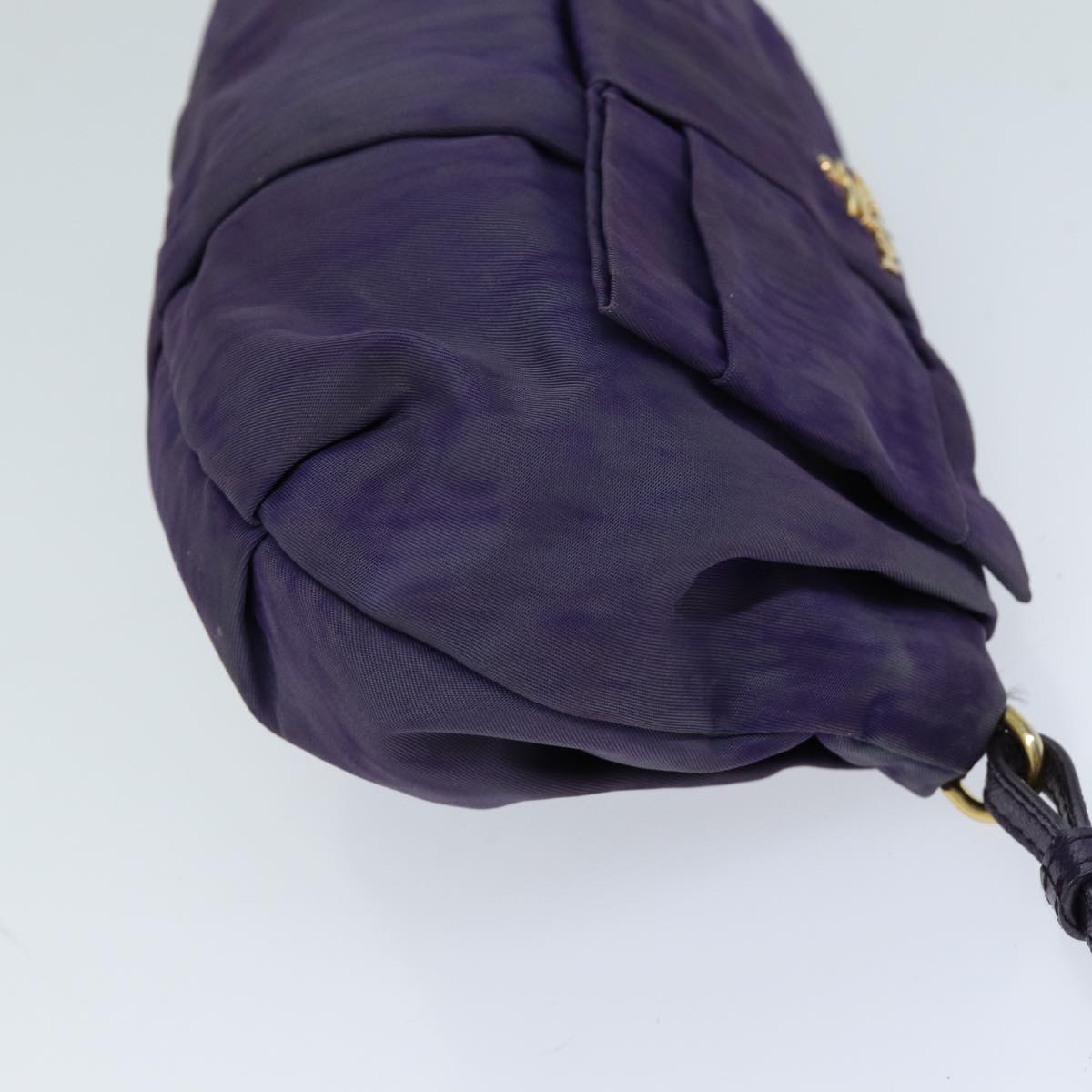 PRADA Ribbon Pouch Nylon Purple 73020