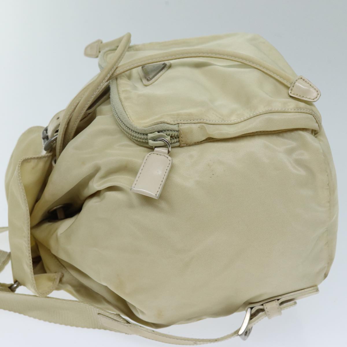 PRADA Backpack Nylon Cream 73099