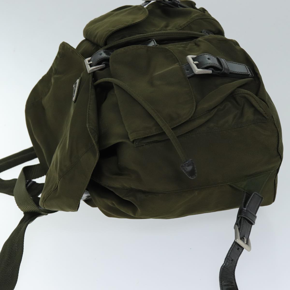 PRADA Backpack Nylon Khaki 73101