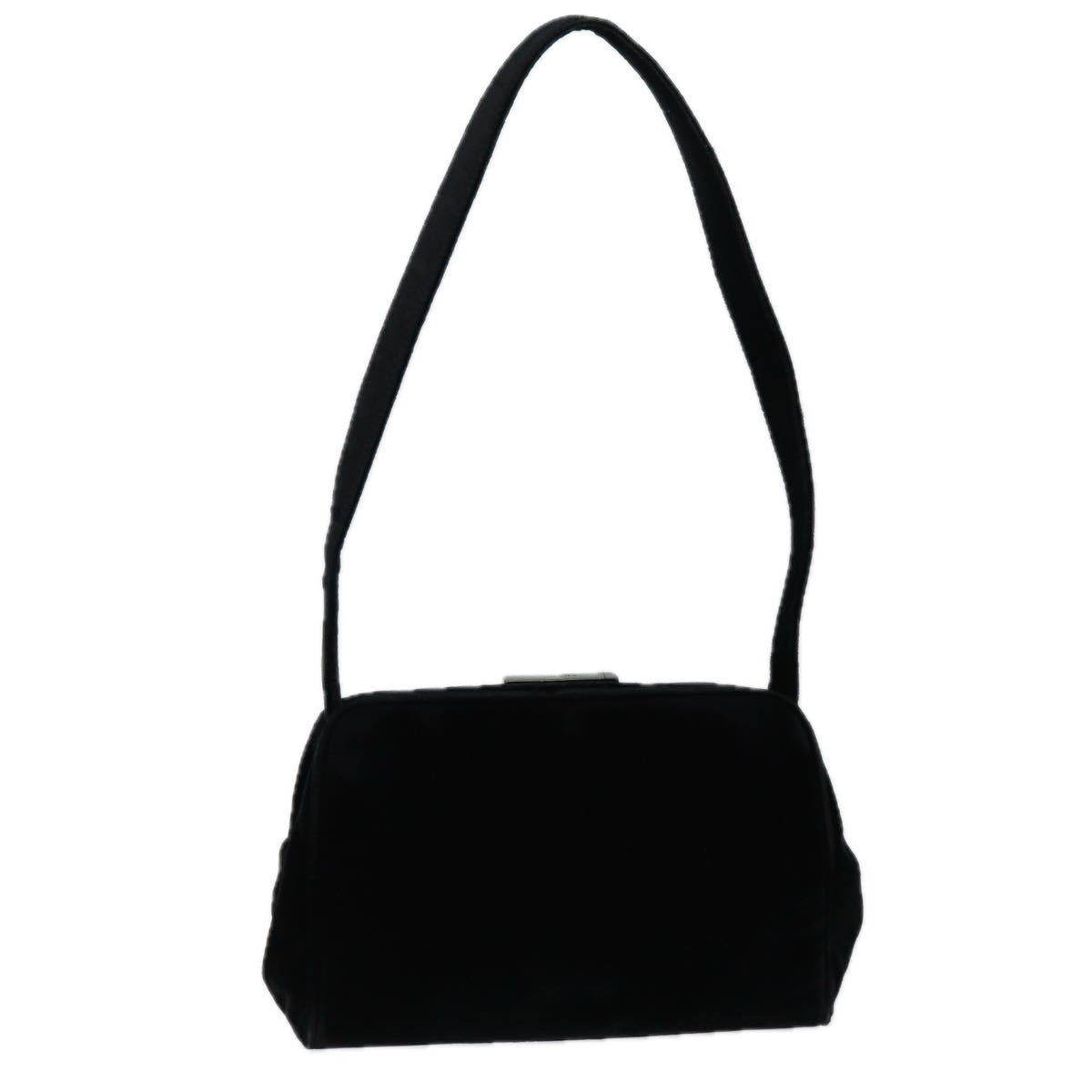 PRADA Shoulder Bag Velor Black 73144