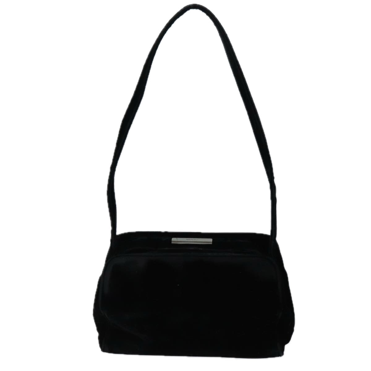 PRADA Shoulder Bag Velor Black 73144