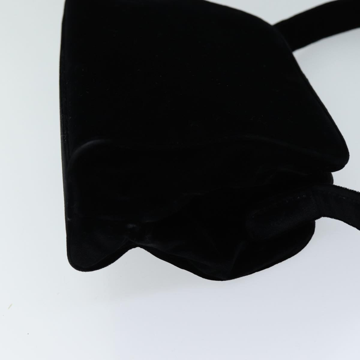 PRADA Shoulder Bag Velor Black 73144