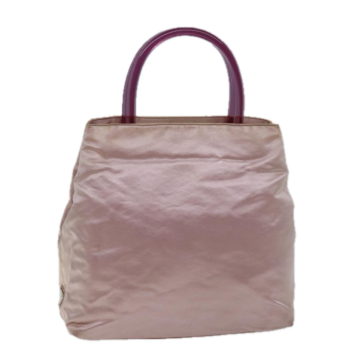 PRADA Hand Bag Satin Pink 73154