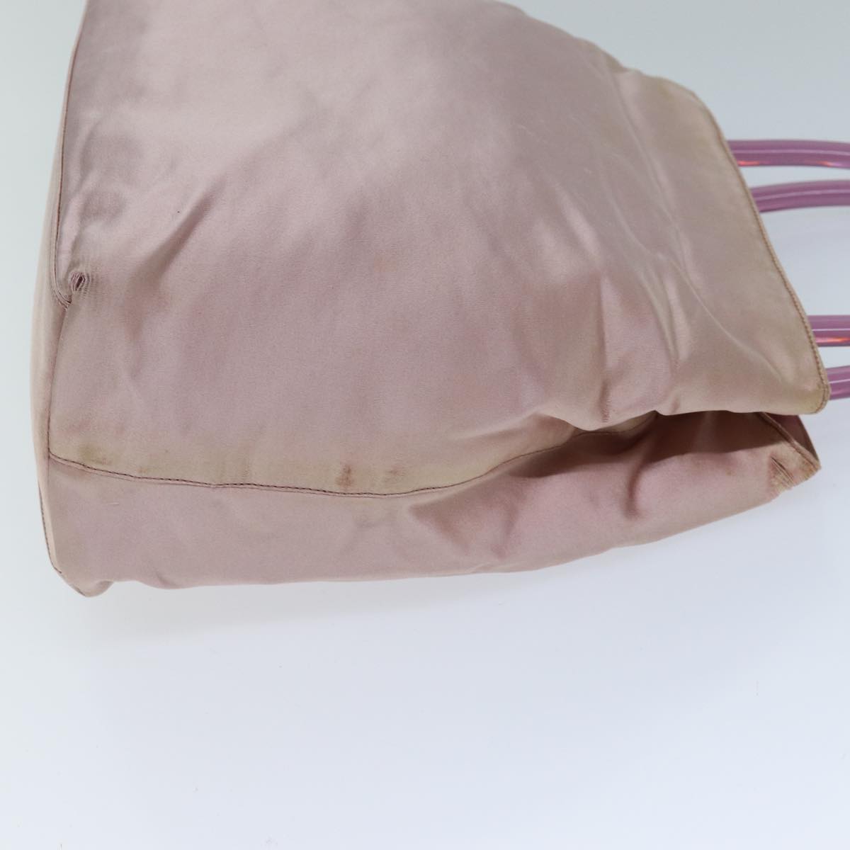 PRADA Hand Bag Satin Pink 73154