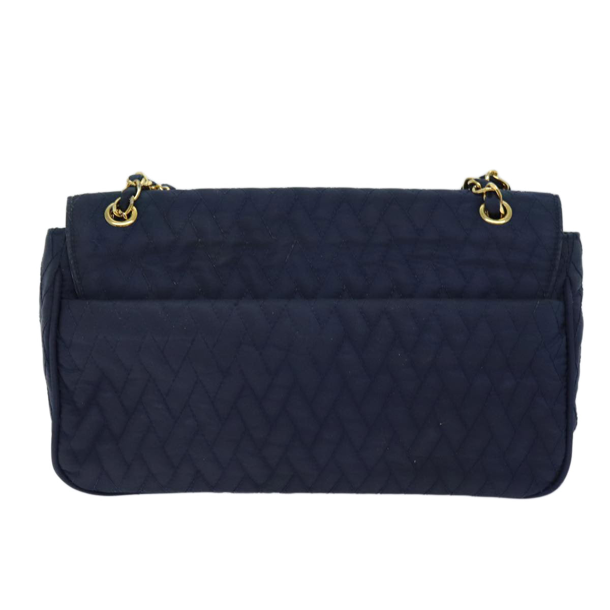 PRADA Chain Shoulder Bag Nylon Navy 73204