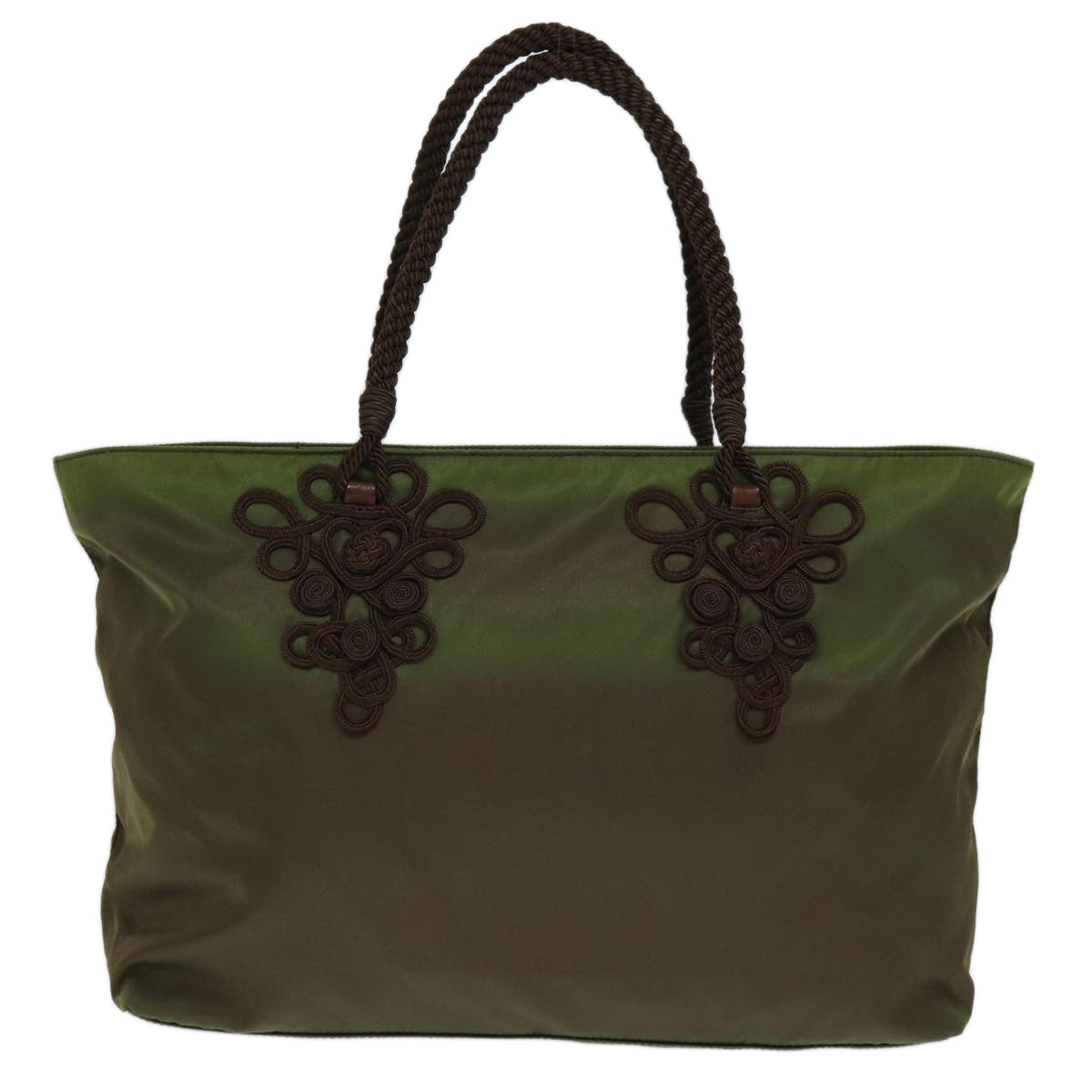 PRADA Tote Bag Nylon Khaki 73206
