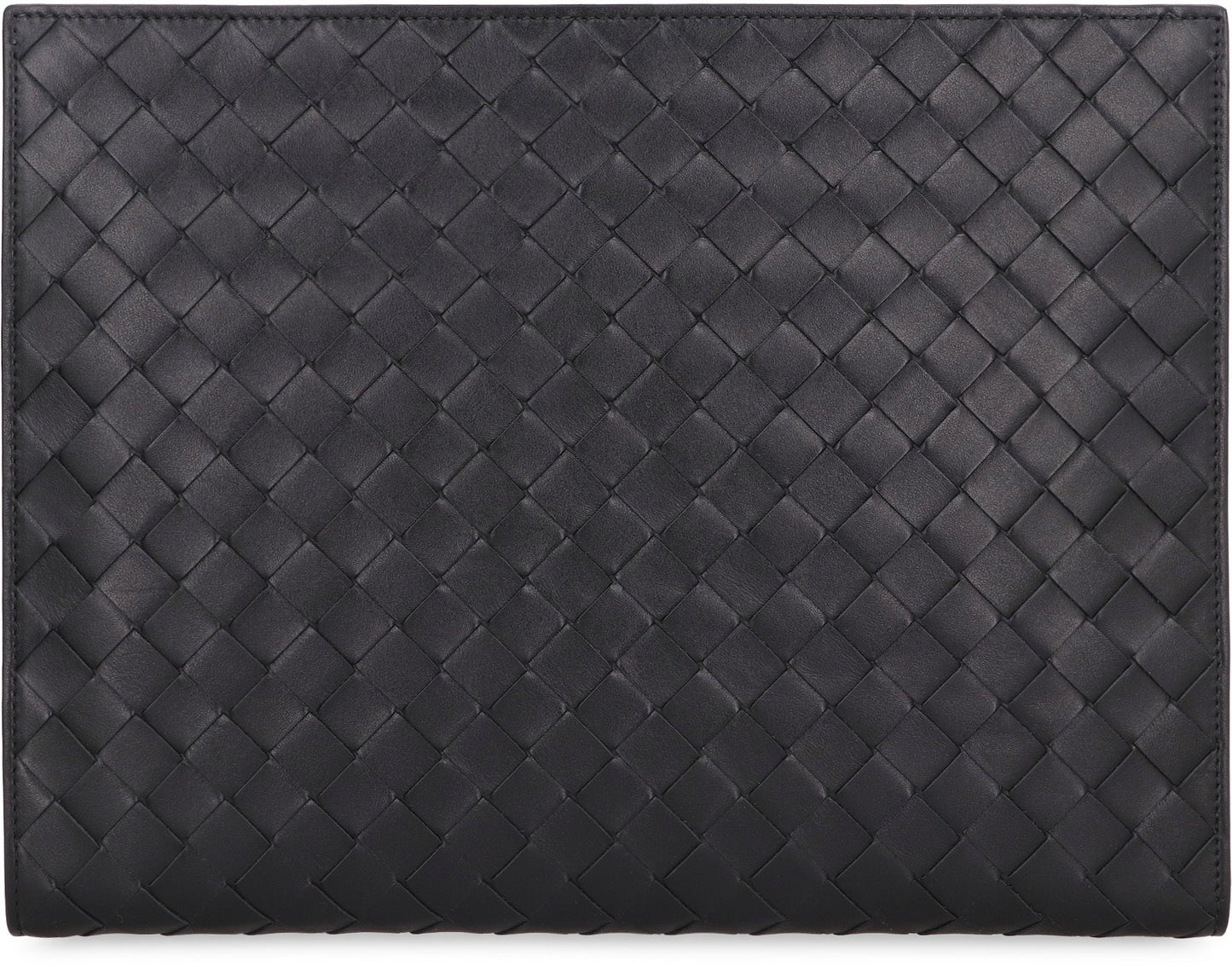 BOTTEGA VENETA Intrecciato Leather Document Case - 32 cm x 24.5 cm