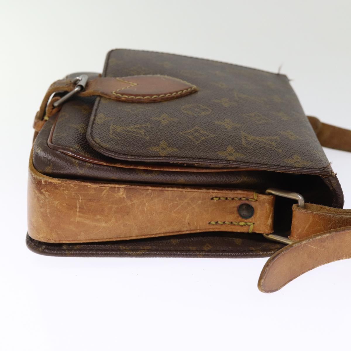 LOUIS VUITTON Monogram Cartouchiere MM Shoulder Bag M51253 LV 73297