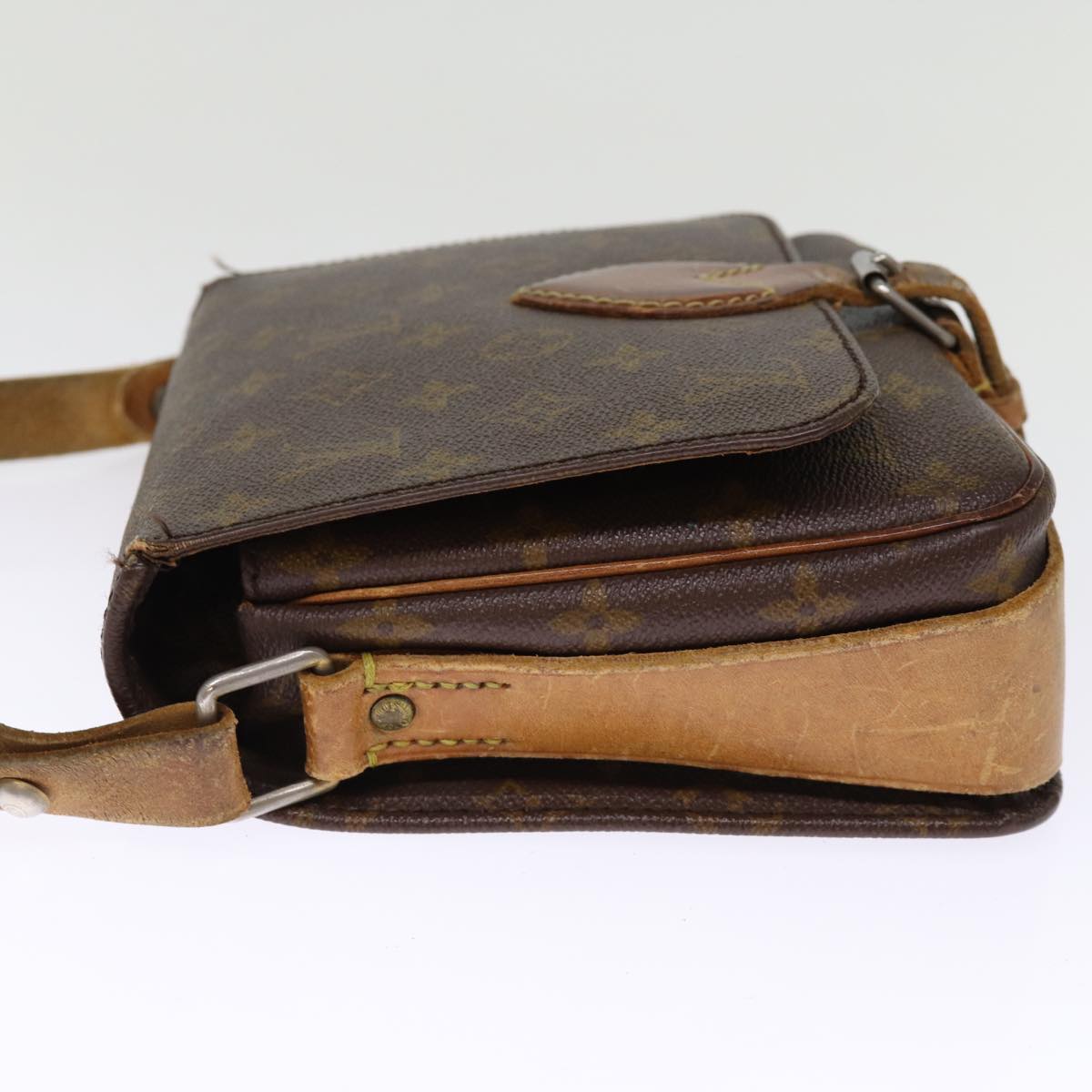 LOUIS VUITTON Monogram Cartouchiere MM Shoulder Bag M51253 LV 73297
