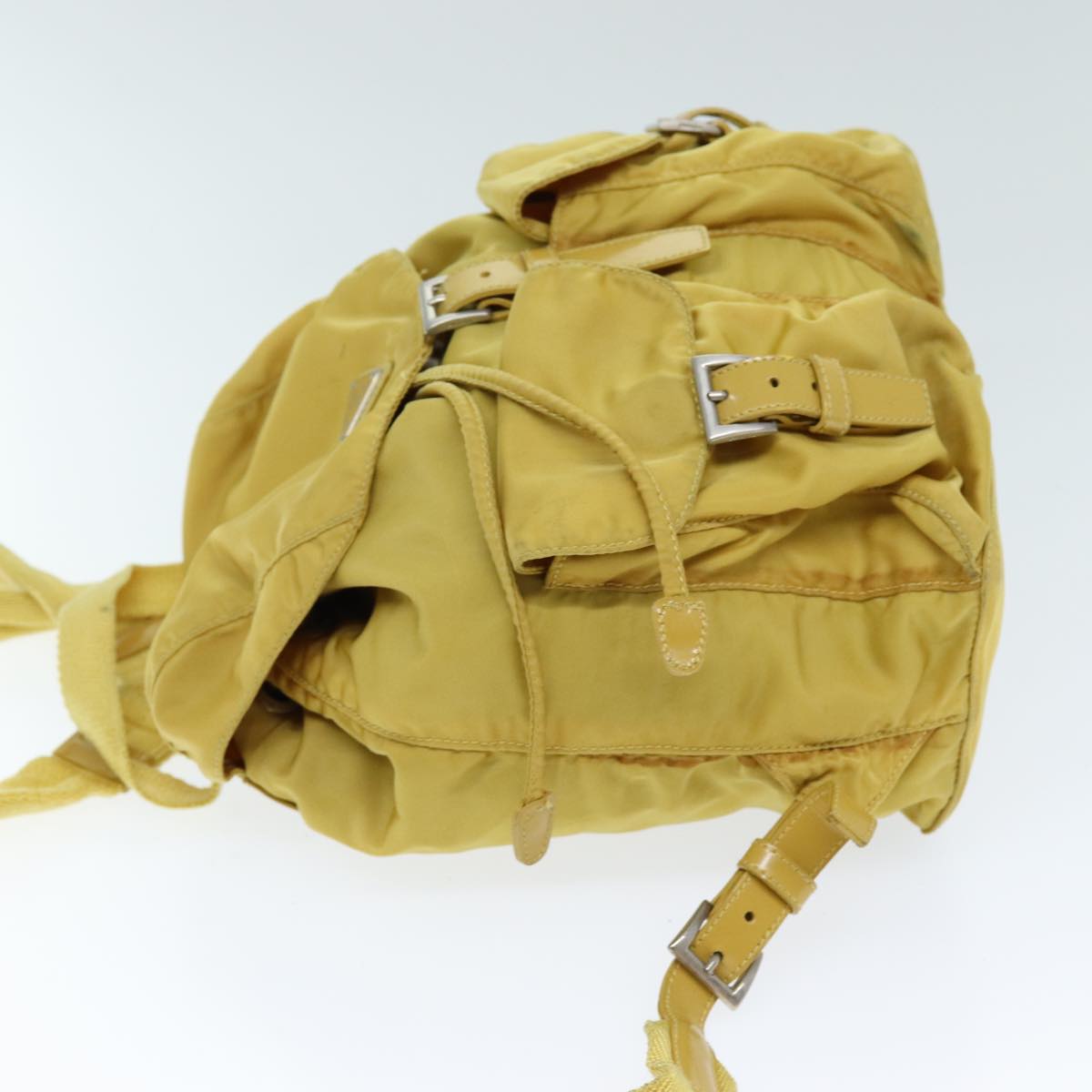 PRADA Backpack Nylon Yellow 73335
