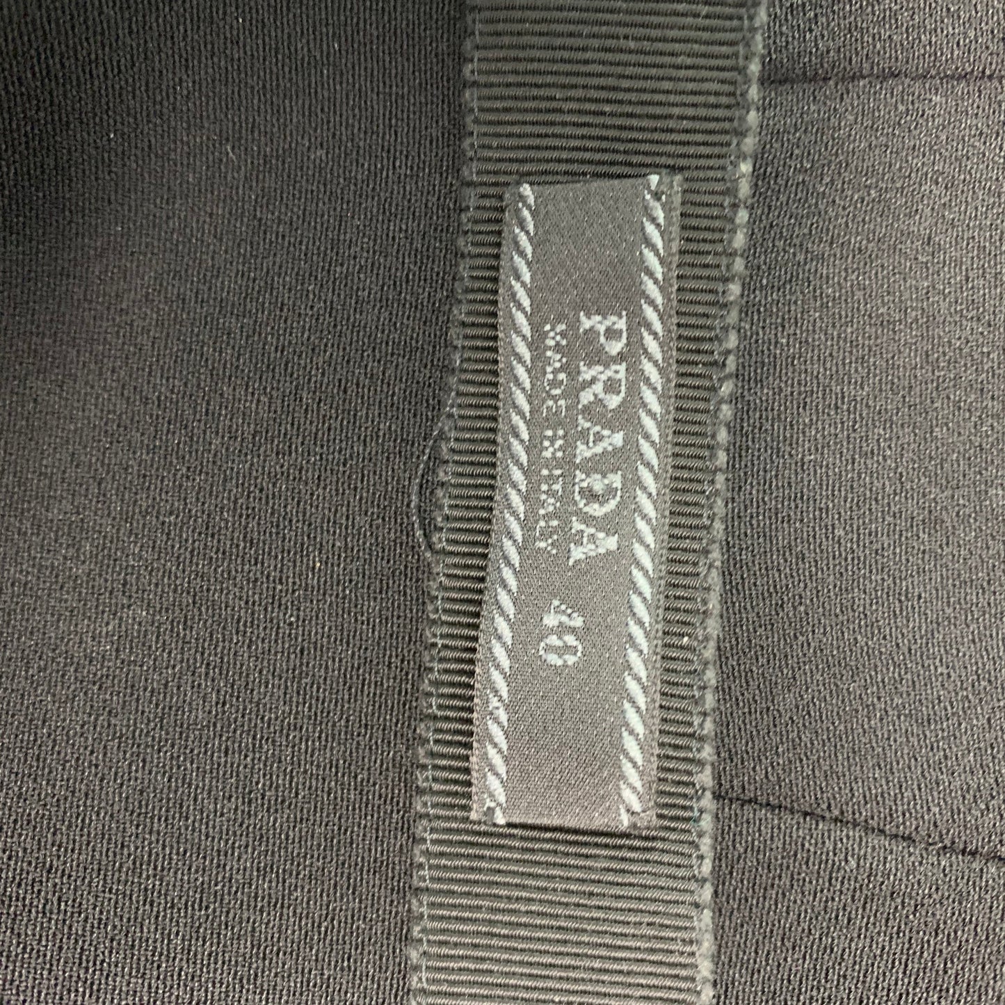 PRADA Size 4 Black Viscose & Acetate Pleated Tulip Skirt