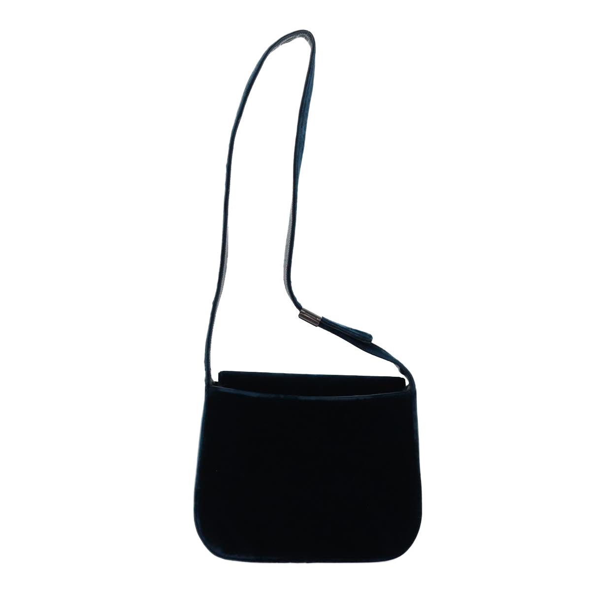 PRADA Shoulder Bag Suede Navy 73414