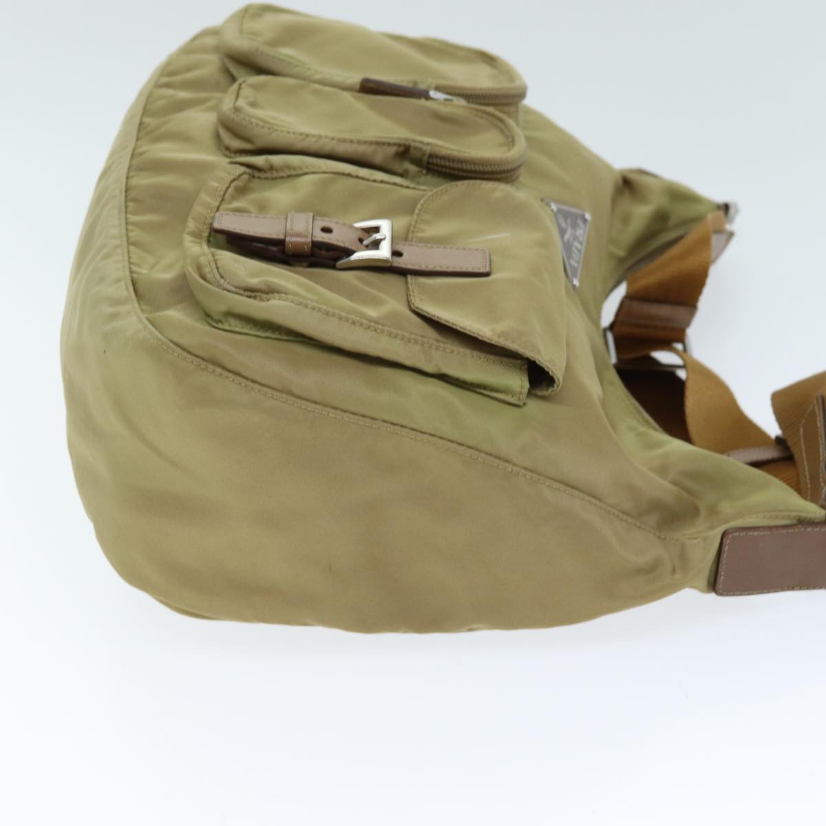 PRADA Shoulder Bag Nylon Beige 73449