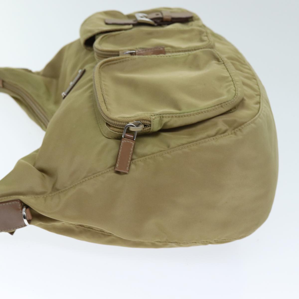 PRADA Shoulder Bag Nylon Beige 73449