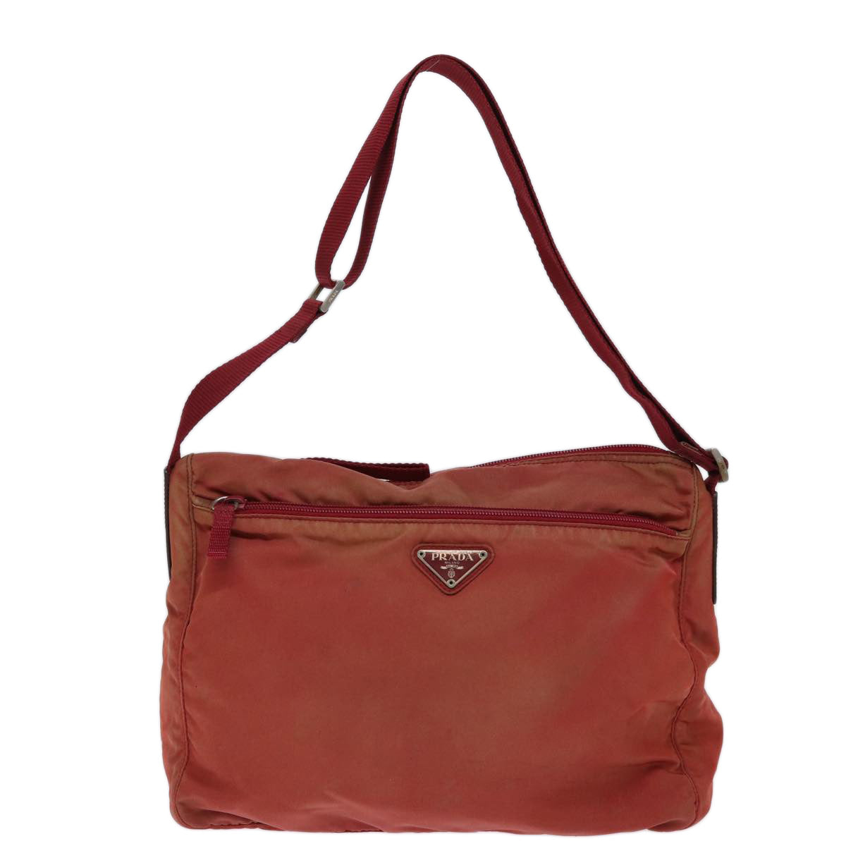 PRADA Shoulder Bag Nylon Red 73454