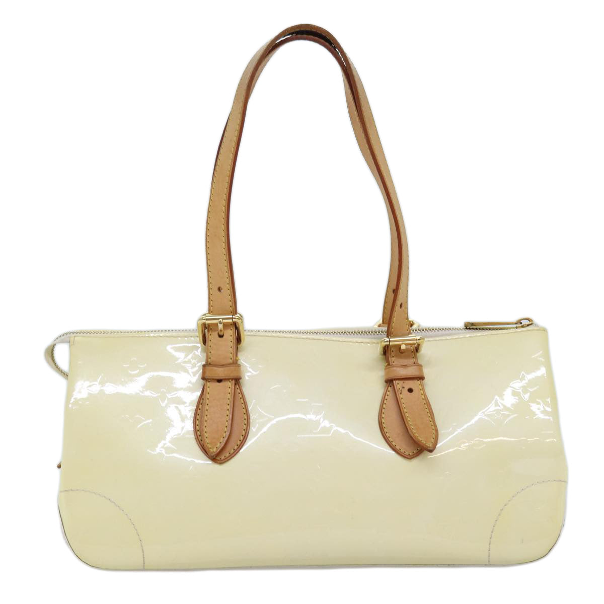 LOUIS VUITTON Monogram Vernis Rosewood Avenue Hand Bag Perle M93508 73462