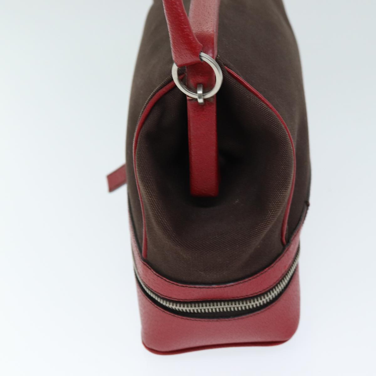 PRADA Shoulder Bag Canvas Brown 73593