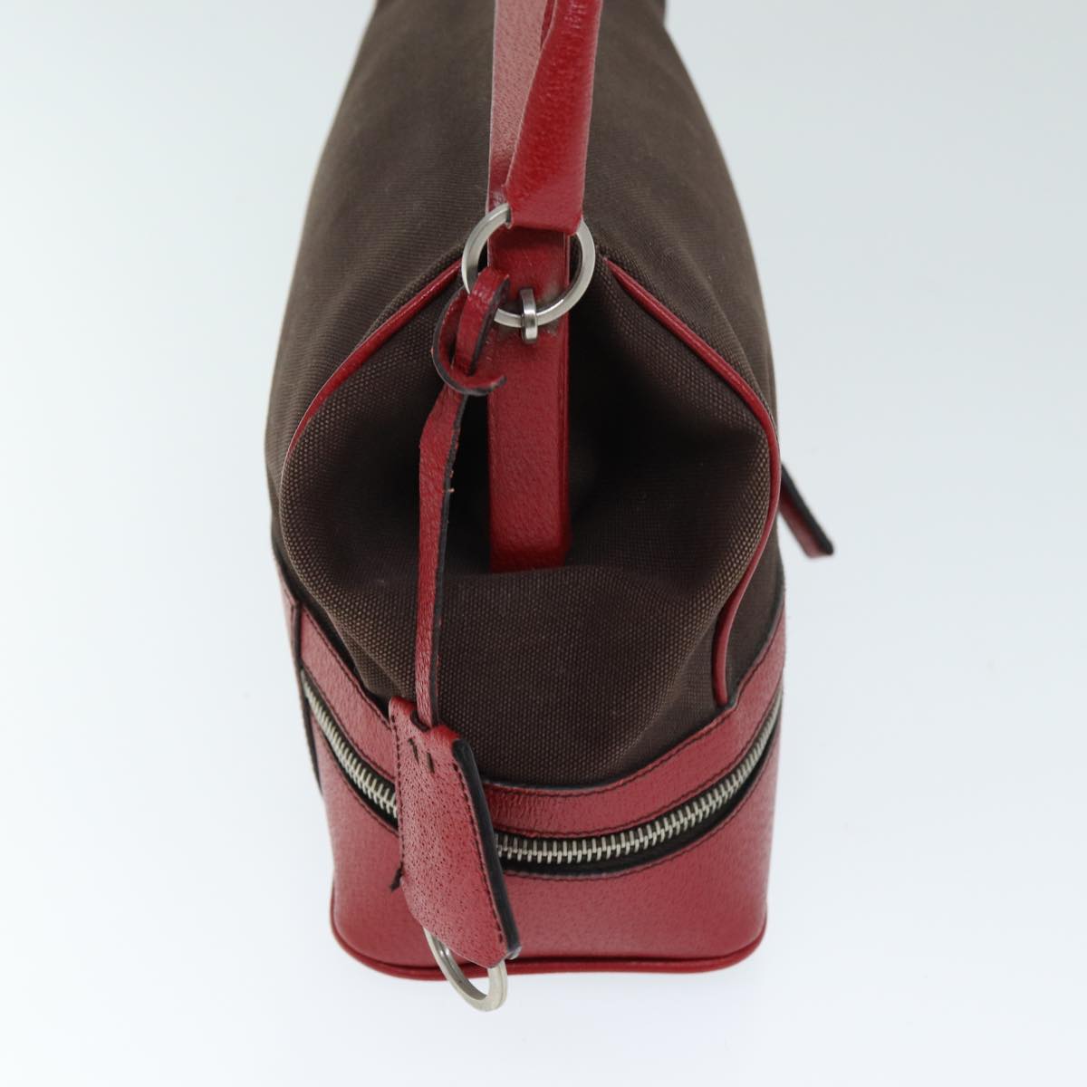 PRADA Shoulder Bag Canvas Brown 73593