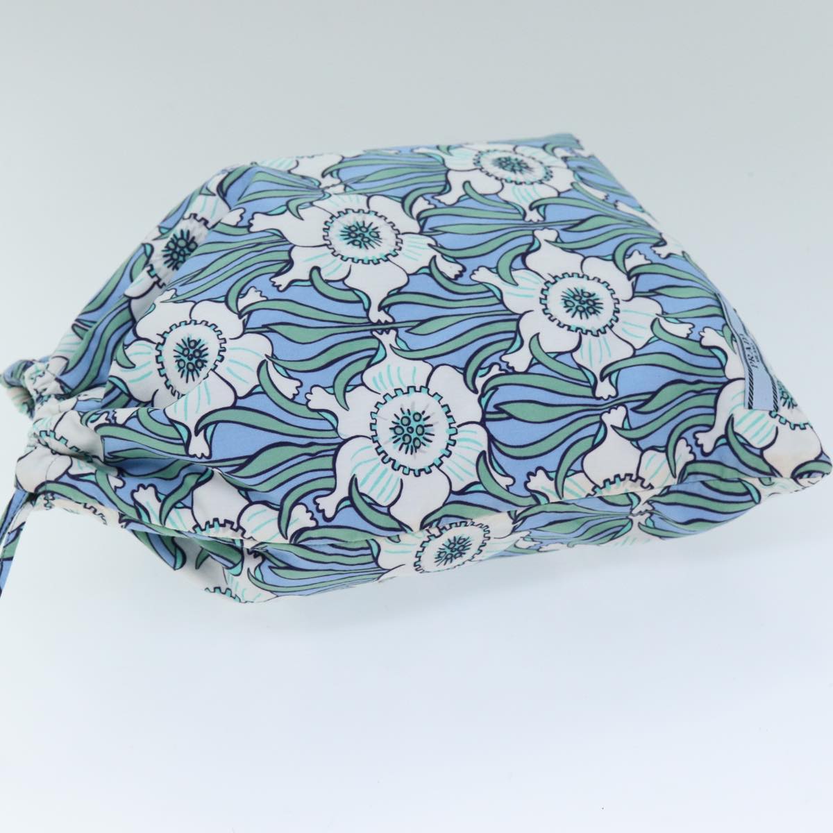 PRADA Purse Pouch Cotton Light Blue 73599