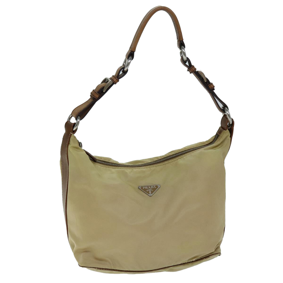 PRADA Shoulder Bag Nylon Beige 73602