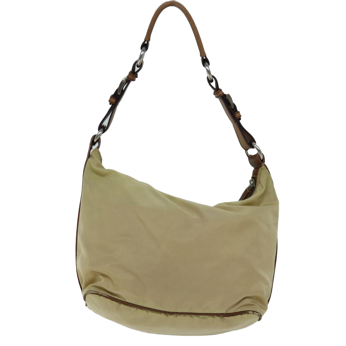 PRADA Shoulder Bag Nylon Beige 73602