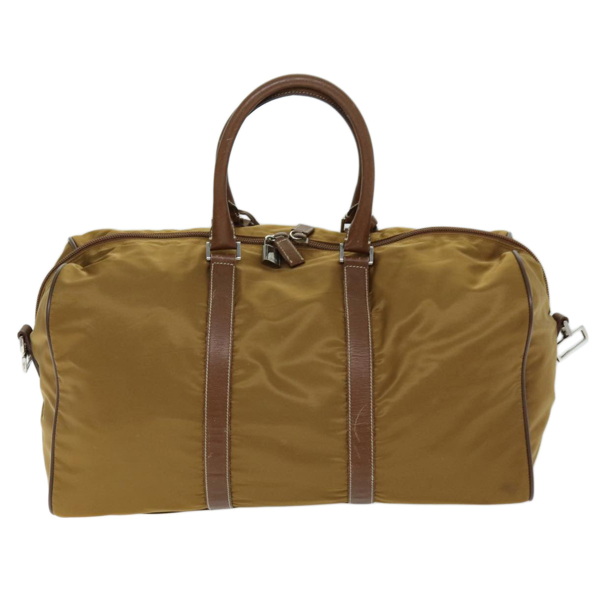 PRADA Boston Bag Nylon 2way Brown 73604
