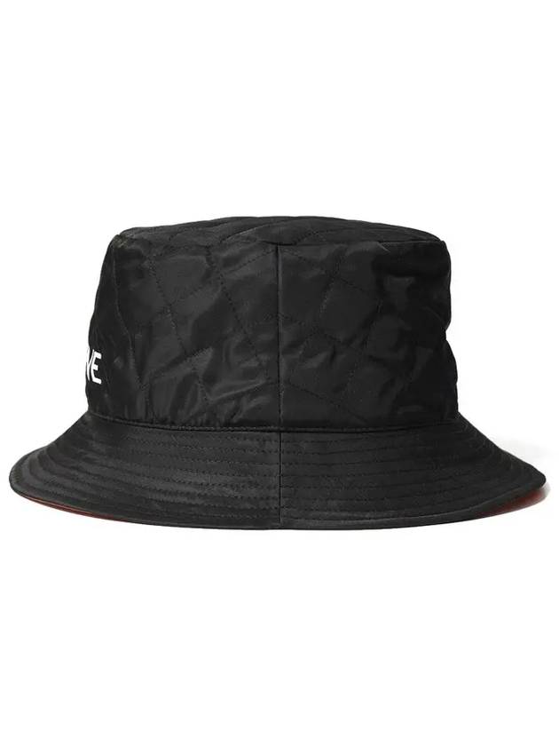 CELINE Logo Quilted Nylon Twill Bucket Hat Black