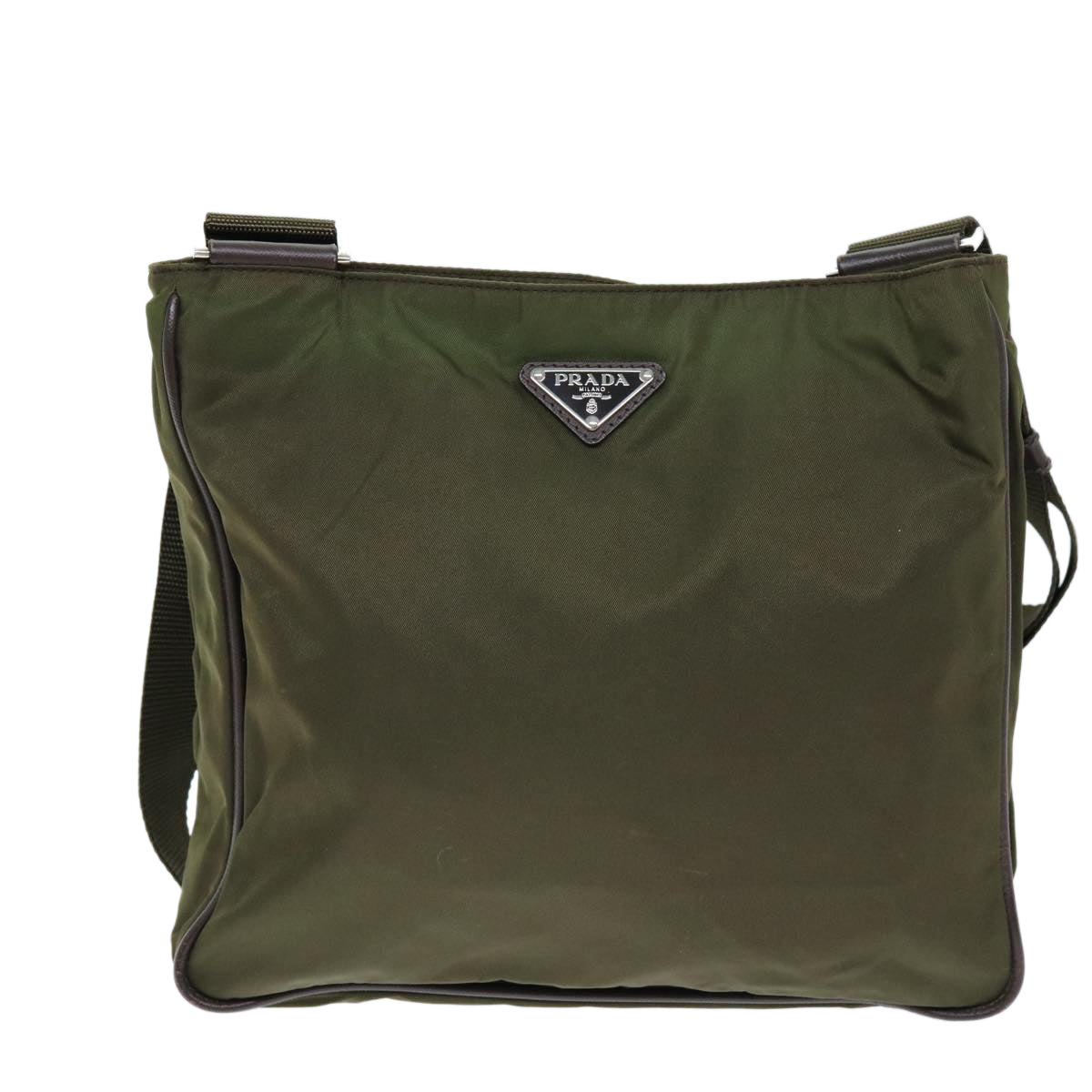 PRADA Shoulder Bag Nylon Khaki 73884