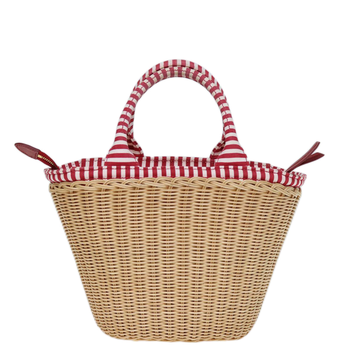 PRADA Hand Bag Wicker 2way Beige 73904A