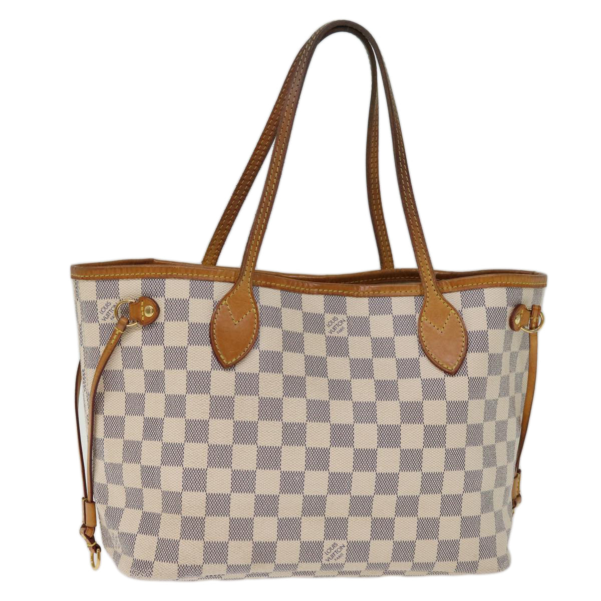 LOUIS VUITTON Damier Azur Neverfull PM Tote Bag N41362 LV 73924