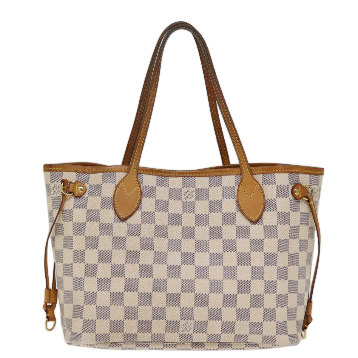 LOUIS VUITTON Damier Azur Neverfull PM Tote Bag N41362 LV 73924